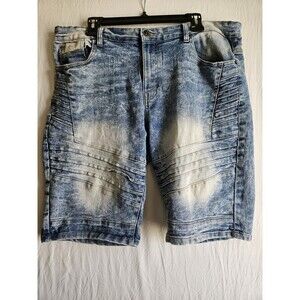 Southpole Jean Shorts Men’s 38 (39x11) Slim Fit Stone Wash Folded Seams Y2K GUC